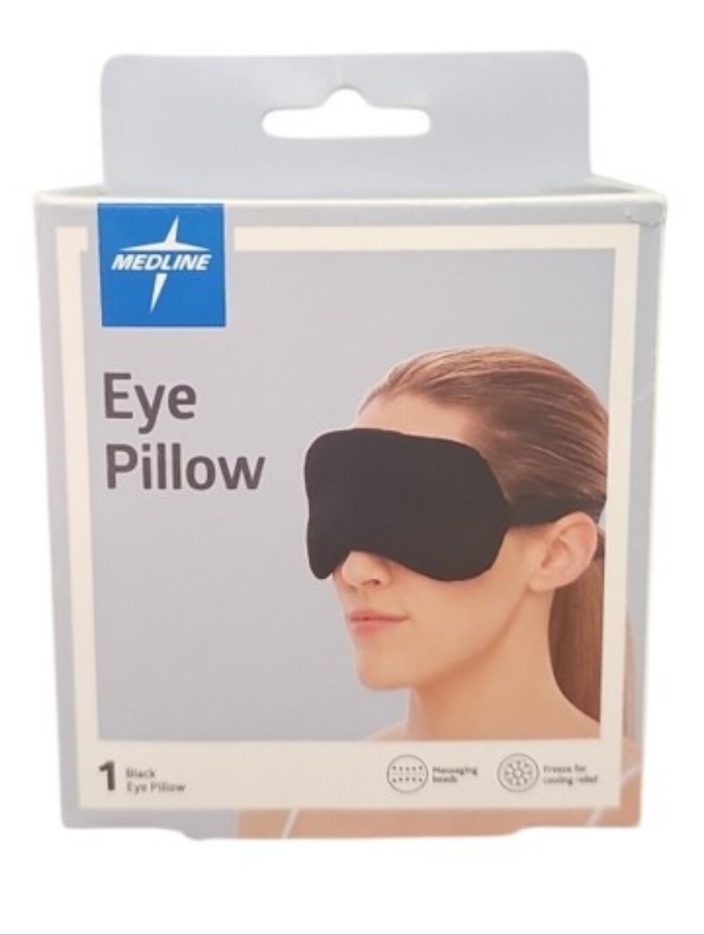 Medline Cooling Eye Pillow Sleep Mask Black Eye Strain Headache Sinus Relief